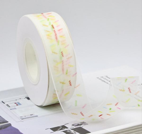 International Children's Day Cartoon Mesh Ribbon Heat Transfer Snow Ribbon Gift Hand Ribbon Ribbon Handmade Gift Bag