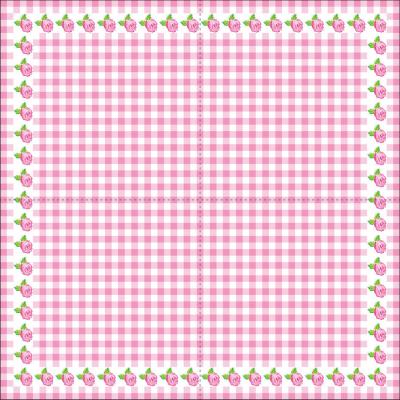 15-120gsm Valentine Cocktail Napkins , 13x13 Pink Flower Napkins