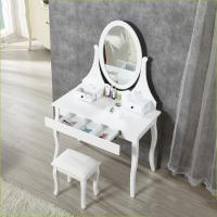 Trípode de madera sólido blanco noble con el tocador del dormitorio del espejo 62.6INCH