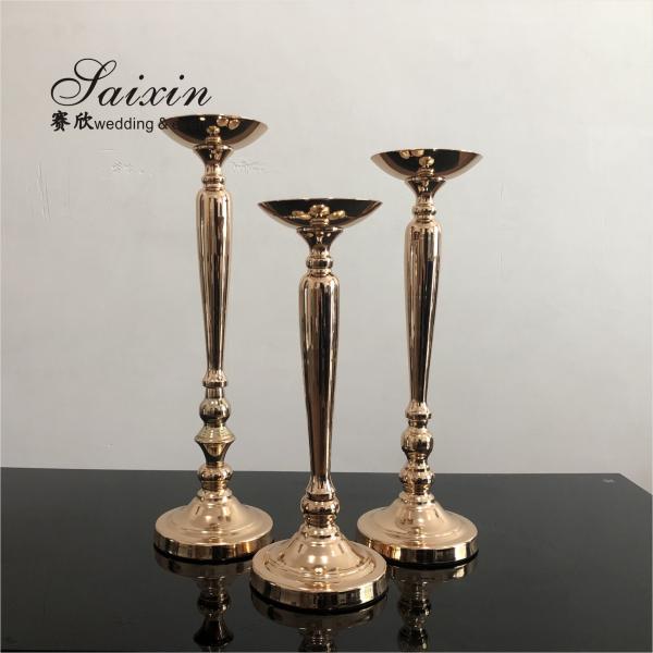 Мероприятия Свадебное искусство Декорация Ваза Золото Металл Труба Вазы Партия