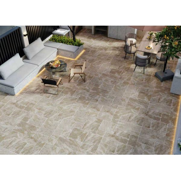 Smooth Surface Limestone Tiles Outdoor Anti Slip For High End Courtyards