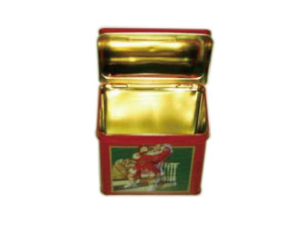 Rectangular Metal Tall Tin Box Treasure Chest Shaped For Jewelry Packing