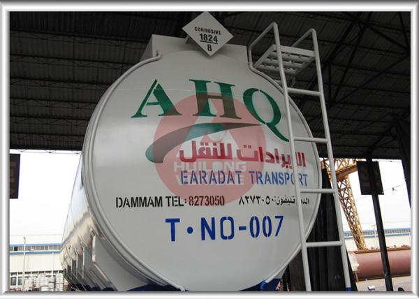 Stainless Steel Milk Tank Trailer , Water Tanker Truck Trailer 40000l Multifunctional