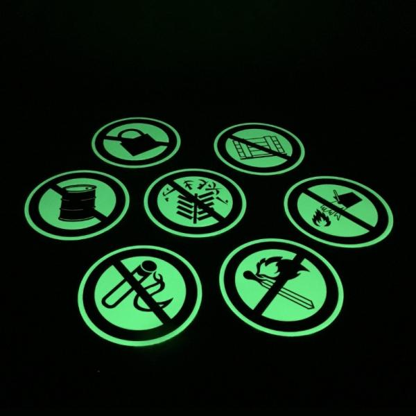Photoluminescent Safety Fire No Smoking Sign Glow In The Dark