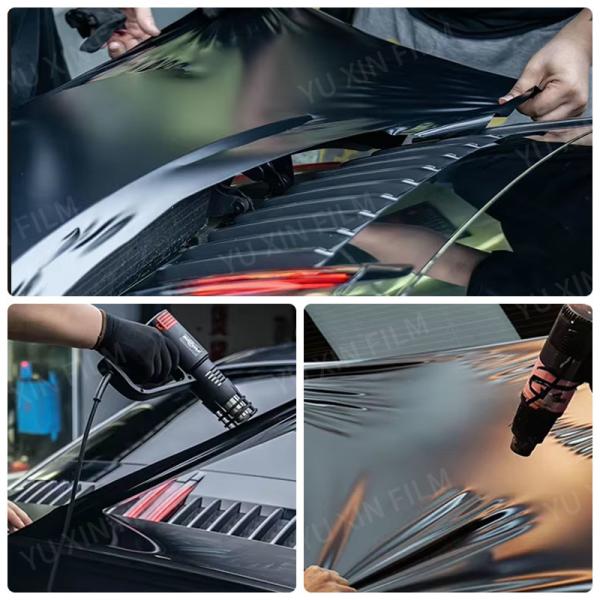 Hydrophobicity 7.5 mil Paint Protection Film Glossy Piano Black TPU PPF Film Wrap