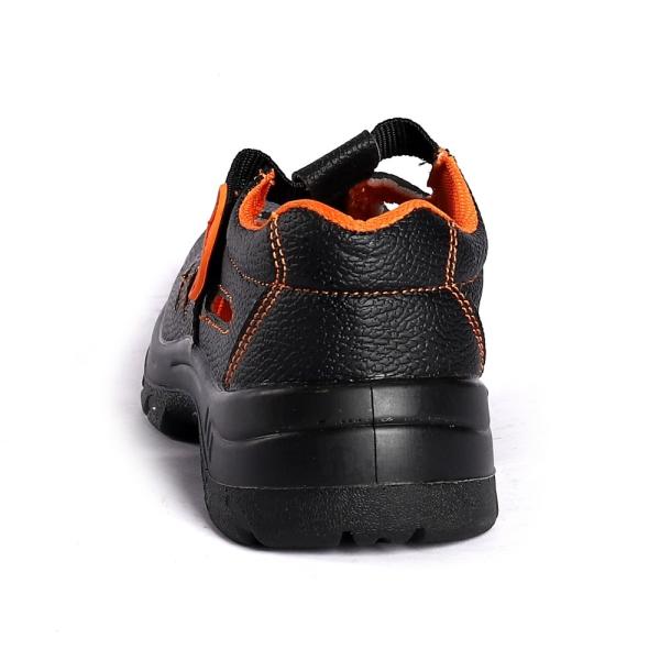 Slip Resistant Leather Mesh Steel Toe Lace up Closure Unise Low Cut Work Boots Safety Shoes