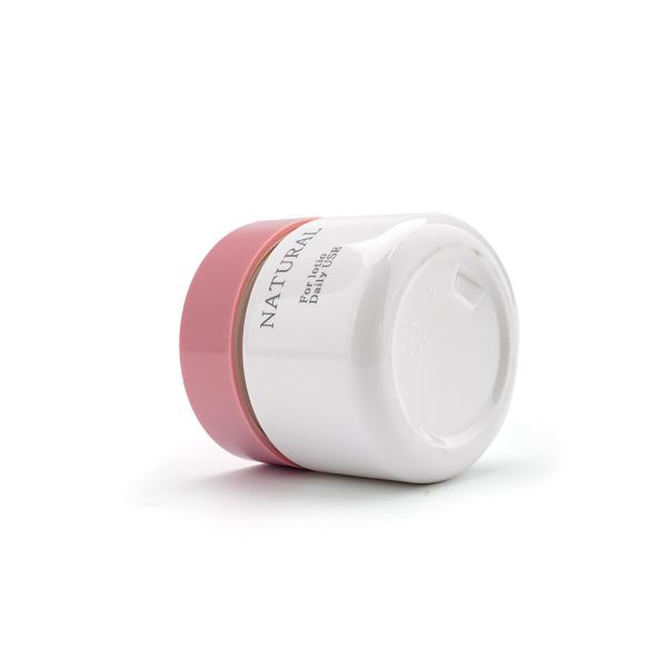 Customizable 300ml Plastic Cosmetic Jar with Pink Cap PET Cream Jar for Skincare Lotion