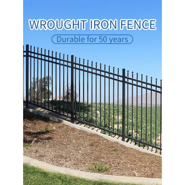 Durable Tubular Steel Fence Made From Galvanized Steel Pipe With Powder Coated Surface Treatment For Corrosion Resistance And Long Lasting