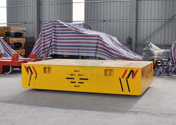 25t trackless flat transfer cart on cement floor with polyurethane wheel