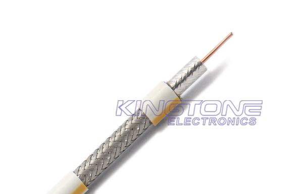 AL Braiding Digital Coaxial Cable RG6 Quad Shield 18 AWG with CMR PVC Jacket