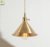 Abat-jour en métal simple pendentif vintage moderne allume la décoration d'intérieur d'ampoule en verre
