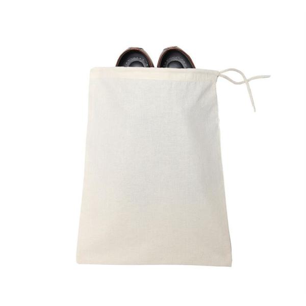 Toiletry Organic Cotton Drawstring Bags Pouch Machine Washable Custom
