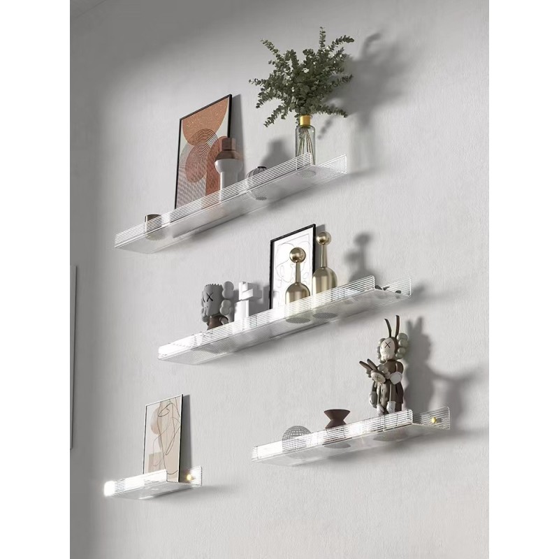Custom Single-Tier Acrylic Display Rack for Kitchen Bathroom Partition Living Room Storage for Household Use Includes Pot Holder
