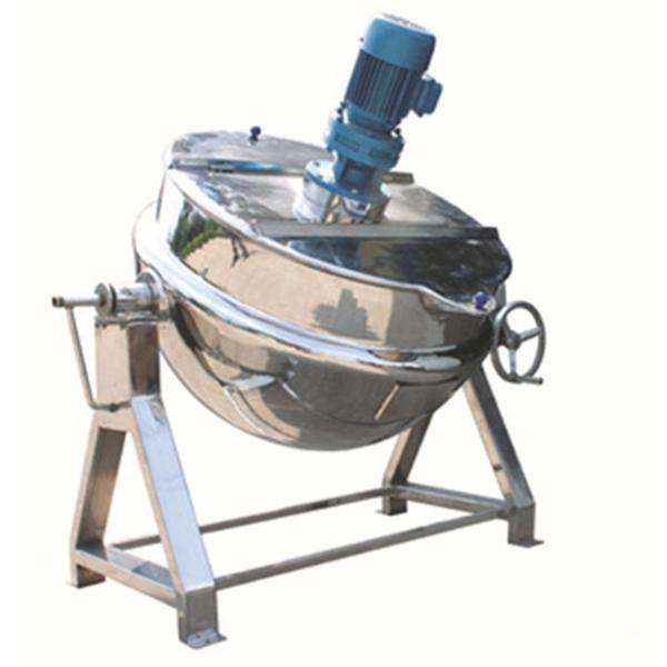 Food Industry Stainless Steel Steam Jacketed Kettle With Mixer / Scraper