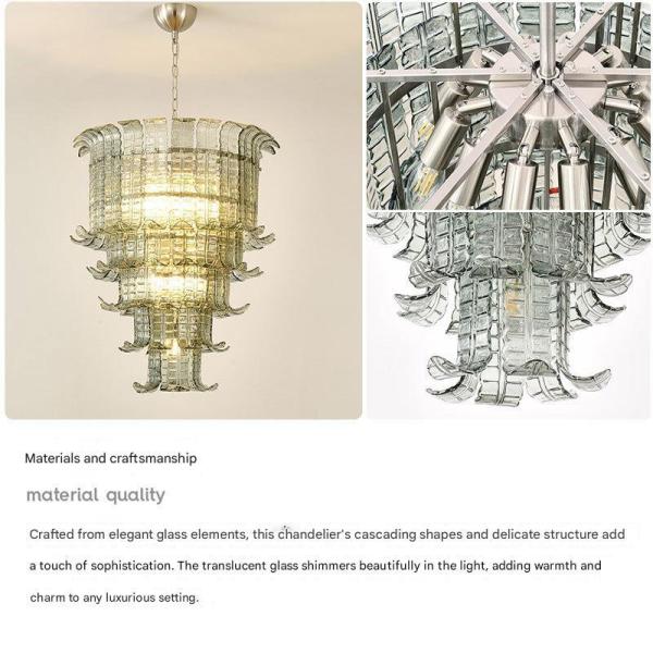 JYLINGTING Home Decor Modern Round Glass Pendant Lamp Dinning Room Living Room Modern Pendant Light Luxury Chandelier Pendant Light