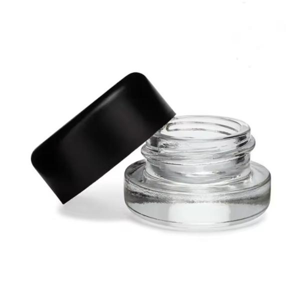 Ready Ship Child Resistant Lids Smell Proof Small Glass Concentrate Flower Oil Jars Wholesale