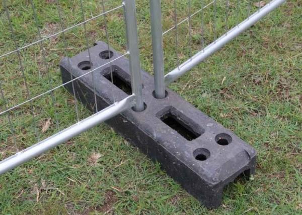 Construction Site Mobile Recyclable Rubber 3mm Temporary Fencing Feet