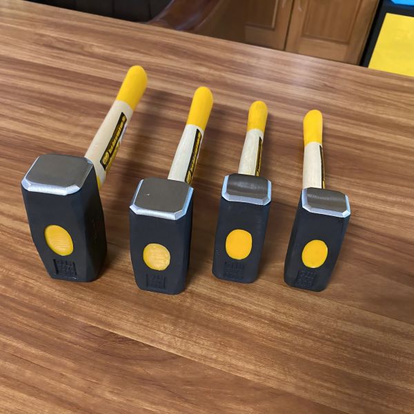 stone hammer with wooden handle