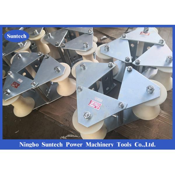 Three Nylon Guiding Wheels Cable Pulling Pulley 8kg Underground