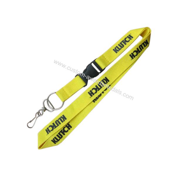 KLUT-CH Silk Screen, Heat Transfer Printing, Woven Promotional Lanyards With Split Ring And Metal Hook