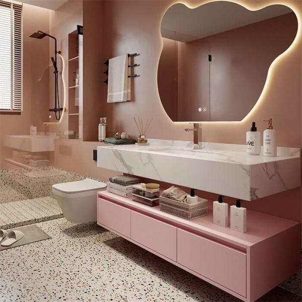 CAD Drawing Ceramic Bathroom Vanity Cabinet Wall Mounted