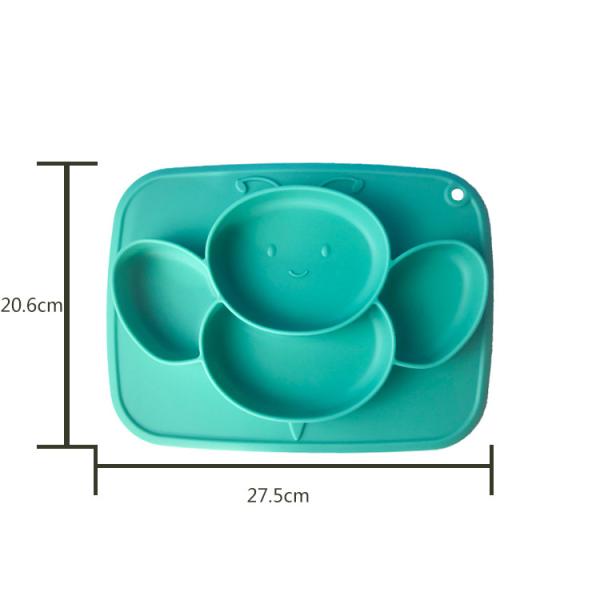 Suction Cup Children Tableware Plates Dish Baby Silicone Crockery Toddlers Dishware Antiskid