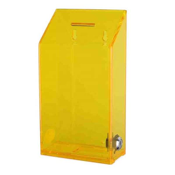 Transparent Clear Plexiglass Donation Box With Lock And Key Floor Stand Charity Ballot Collection