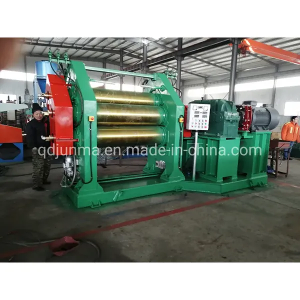 Two Three Four Rolls Rubber Calender with Chilled Cast Iron Alloys and Adjustable Roll Spacing