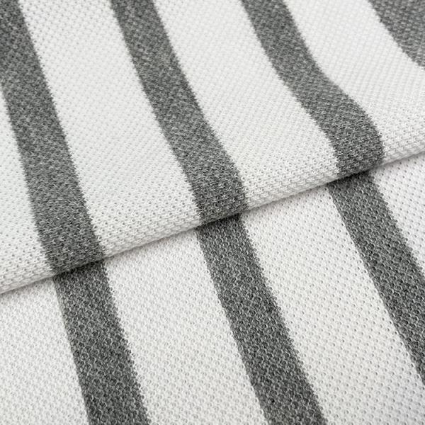 Soft And Breathable Striped Cotton Fabric For T-Shirt With Elastic Fiber For Perfect Fit