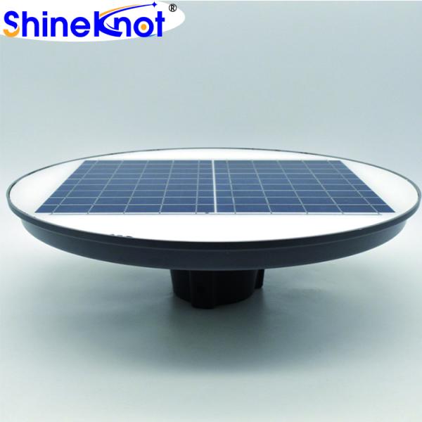 Solar Garden Lamp 20W LED Post Top Light with PC Shell and Polysilicon Solar Panel