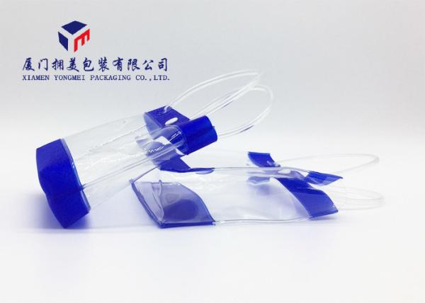 PVC Pipe Carried Handle Plastic Gift Bags Soft PVC Bags With Button Height 15cm
