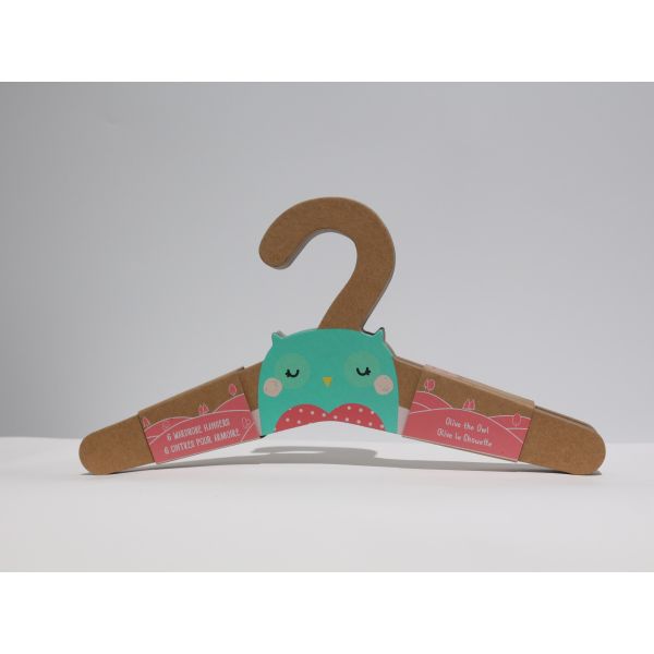 FSC Certified Recycled Cardboard Pet Clothes Hanger With Silk Printed Logo Nature Color