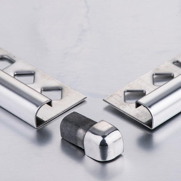Custom 304 316L Stainless Steel Tile Trim Profiles 6mm 8mm 10mm Height