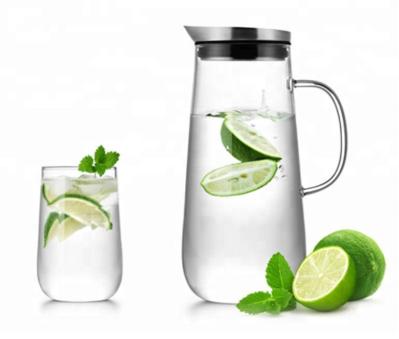 ODM Transparent Glass Water Pitcher Drinking Water Jug Carafe With Lid And Spout
