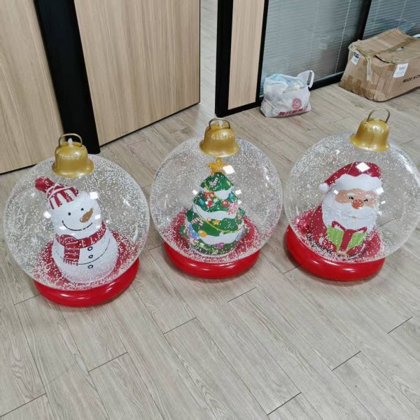 Easy To Store Deflates For Compact Storage Inflatable Christmas Ball Lightweight For Events