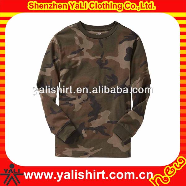 men long sleeve blank camo t shirts