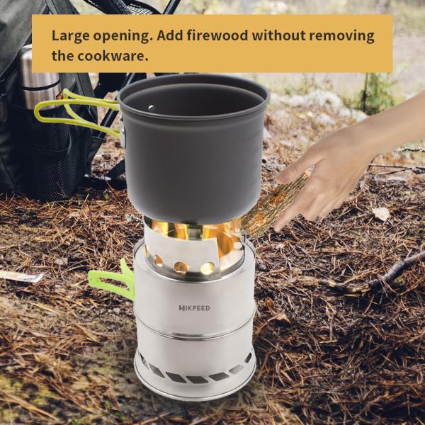 5.1X7.7 SS Backpacking Stove Collapsible For Camp