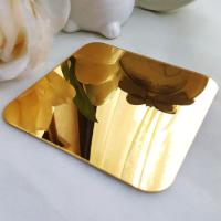 Plaques acryliques en miroir doré Pmma 2 mm-120 mm Pour immeuble de bureaux