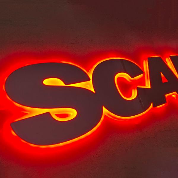 Exterior Led Truck Letters Front Logo Light Grille Badge Led Back Lit Letter 3D Custom Truck Light Board