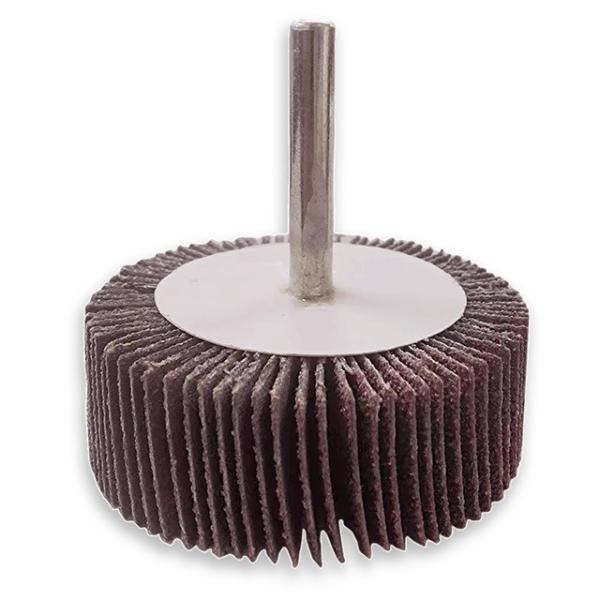 Shank Mounted Flap Wheels 120 Grit Aluminum Oxide Abrasive for Grinding and Polishing