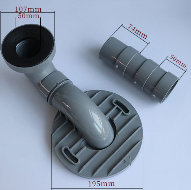 Bathroom Toilet Connection Drain Pipe Plastic Pipe Shifter Polyvinyl Chloride Offset Plate Connection Pipe
