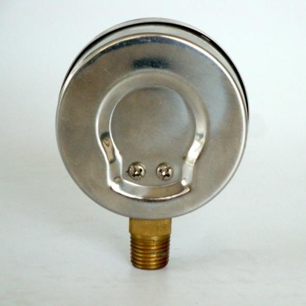 63mm Stainless Steel Pressure Gauge 12 Bar 160 Psi Dual Scale Brass Internals Manometer