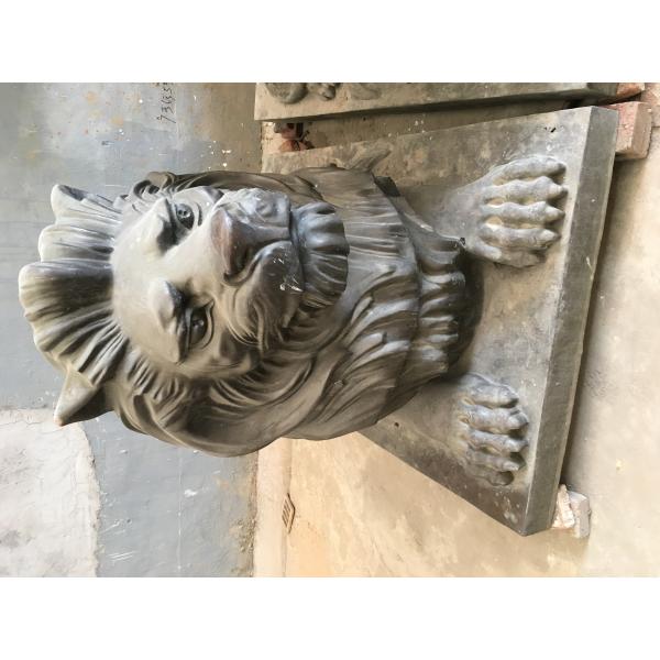 Entrance Outdoor Metal Sculpture Cast Bronze Metal Lion Statue