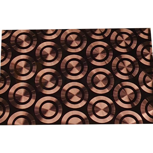 O CD da cor da chapa metálica PVD de Rose Gold Decorative Stainless Steel que lustra o laser 3D laminou