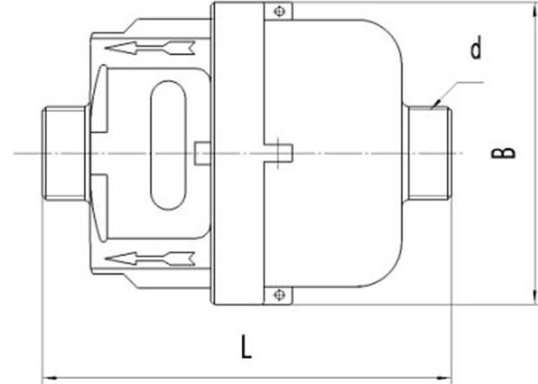 Class C Volumetric Multi Jet Water Meter Brass Housing For Sanitary Flow Meter DN15