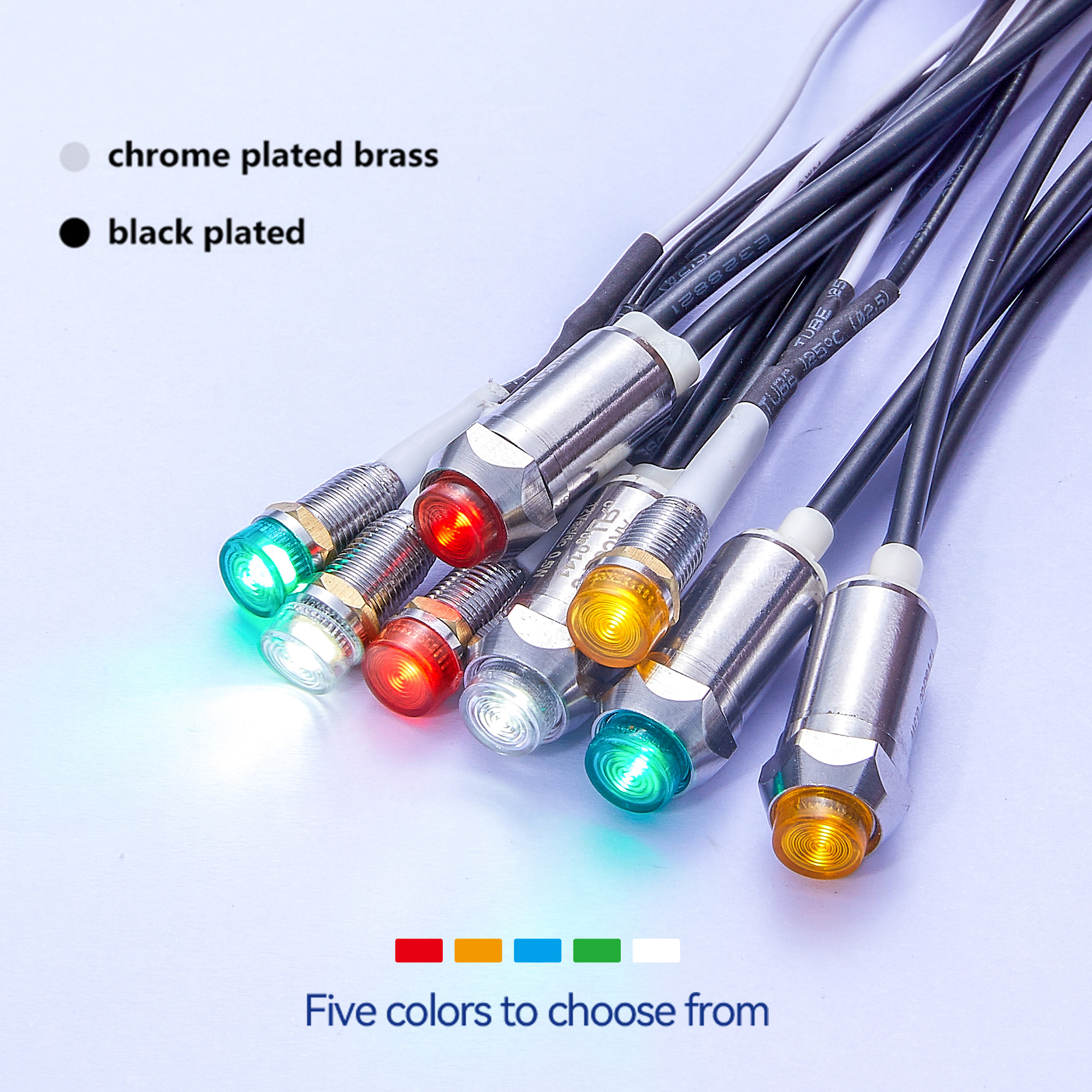 Screw Mount 10mm 6.3mm LED Indicator Light 12V 24V 110V 250V Neon Signal Lamp