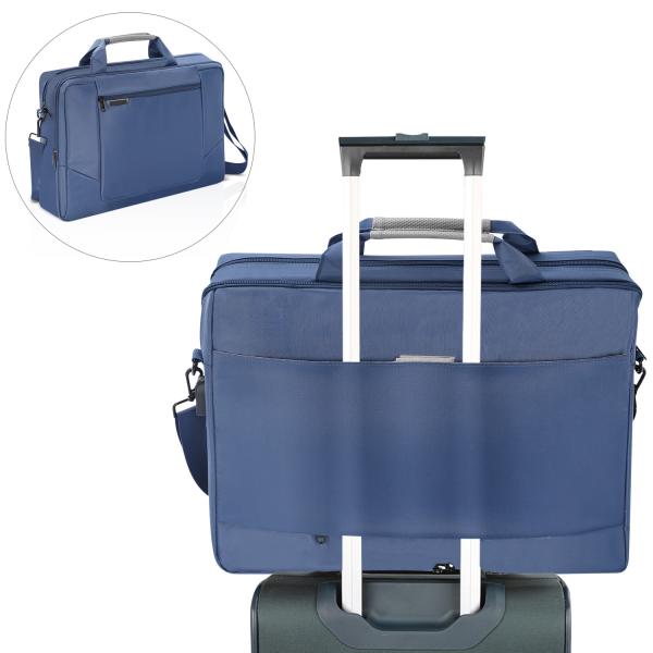 Custom Logo For The Business Professional Travel Classic Slim Briefcase With Crossbody Shoulder Bag