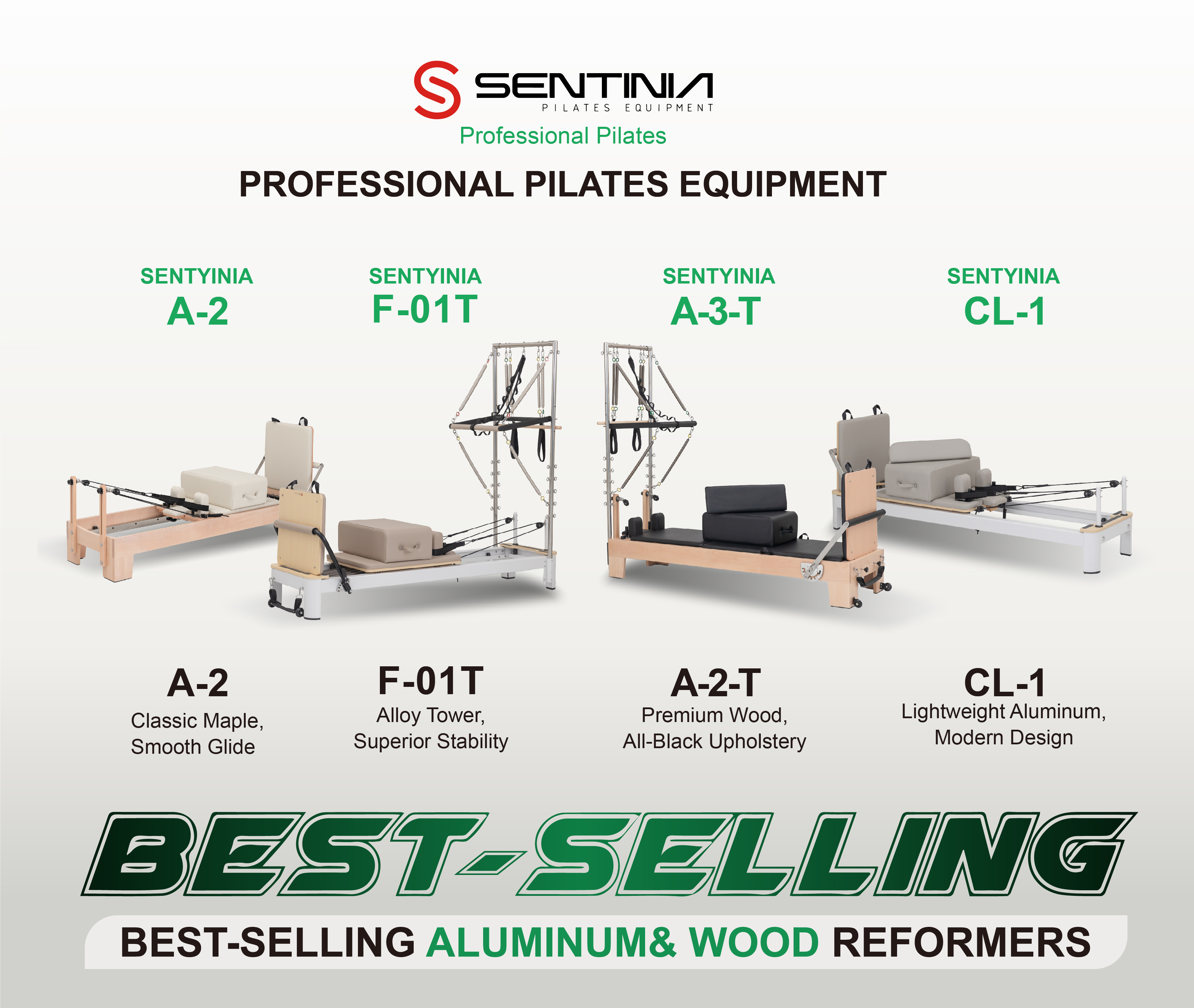 Folding Maple Wooden Pilates Reformer Machine For Commercial Studios