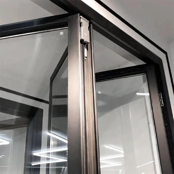 Aluminum Alloy Modern Style Waterproof Bifold Doors For Balcony Glass Windows