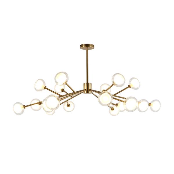 Modern Black Gold Basic Glass Pendant Light For Foyer Bedroom Kitchen Pendant Lamp